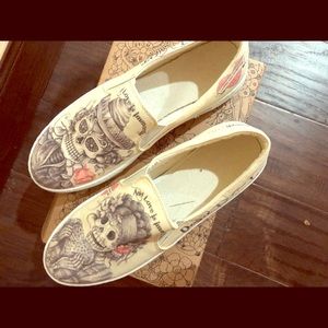 New slip on shoes with skulls/wedding